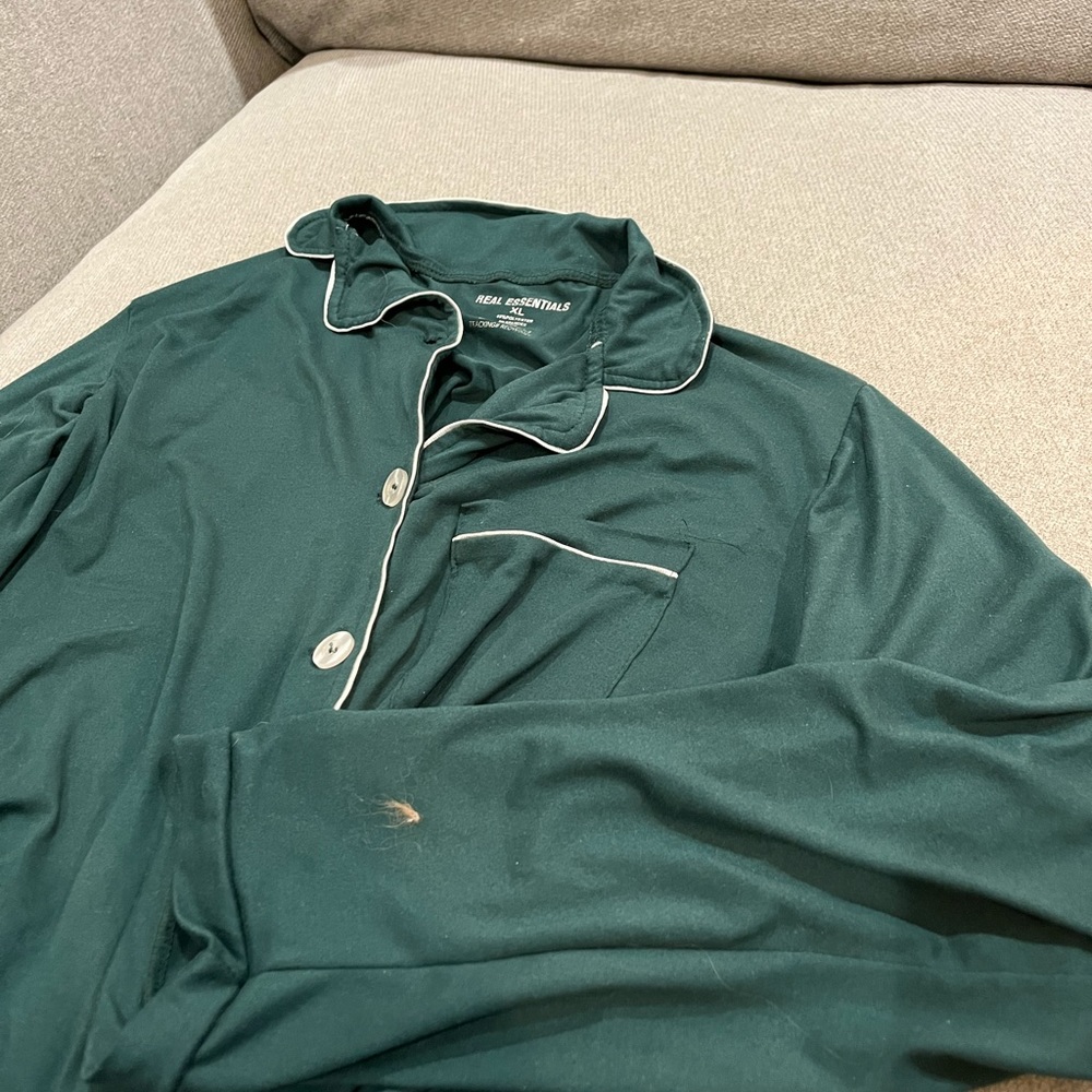 Green long sleeve pajama set